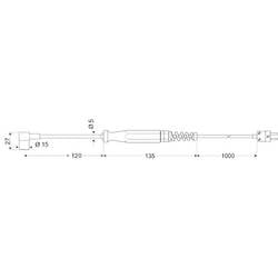 Greisinger GOF 200 HO Oberflächenfühler kalibriert (DAkkS-akkreditiertes Labor) -65 bis 400 °C Fühler-Typ K 601845-D