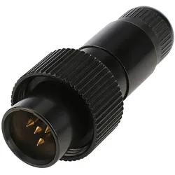 HICON MINI-XLR, IP67 & EXTRA ROBUST, IP67 , 4-pol , Stahlgehäuse-stecker, vergoldete(r) Kontakt(e), gerade