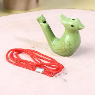 Youfap Market Ceramic Water Bird Whistle Set, Colorful Musical Bath Toy & Kids Party Favor green