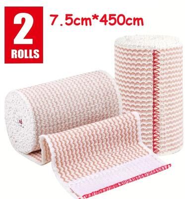 Uplifted Finds Reusable Elastic Compression Bandage Wraps With Hook And Loop Closure 7.5 Cm 450 Cm 2 Rolls