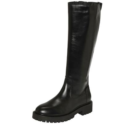 Stiefel MARC O'POLO "Model Phia 16", Damen, Gr. 38, Synthetik, Normalschaft, schwarz, Leder, unifarben, Schuhe Stiefel, Blockabsatz, Langschaftstiefel mit praktischem Reißverschluss