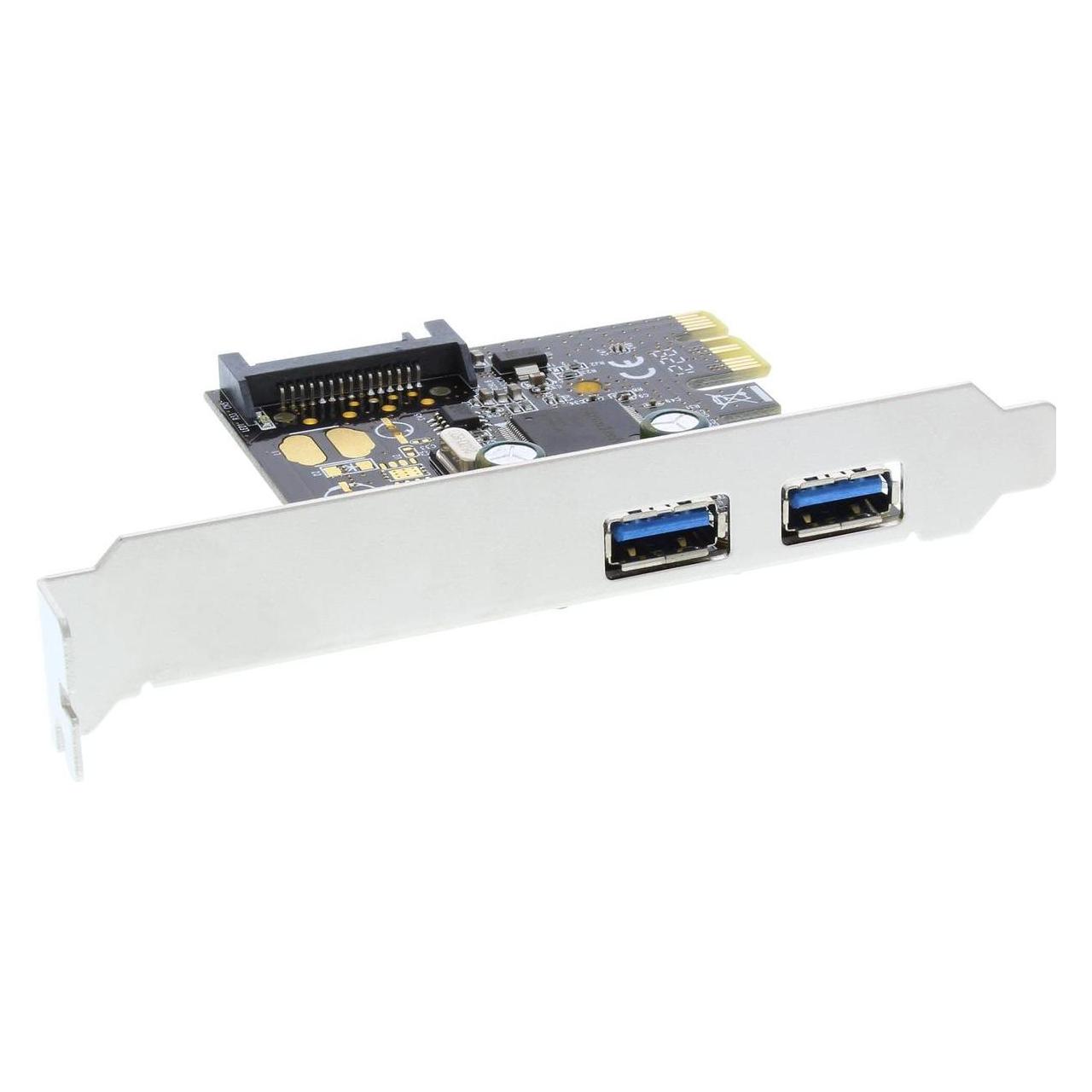 InLine Schnittstellenkarte (inkl. LP), 2x USB 3.0 mit SATA Strom - PCIe (76666L)