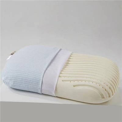 Natural Latex Pillow Cervical Vertebrae Health Care Orthopedic Anti Snore Massage, Ergonomic Support blue