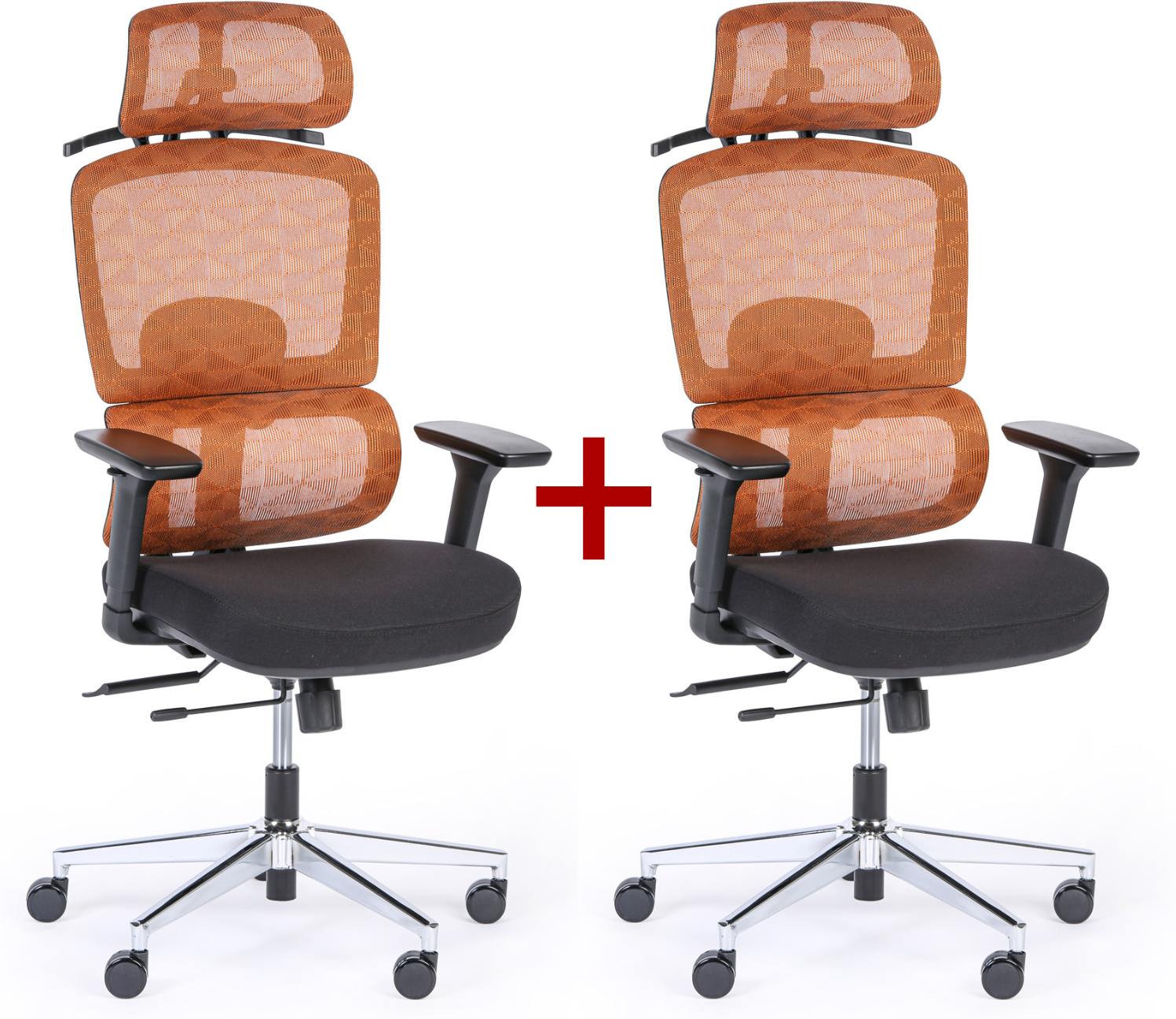 B2B Partner Bürostuhl JERRY 1+1 GRATIS, orange