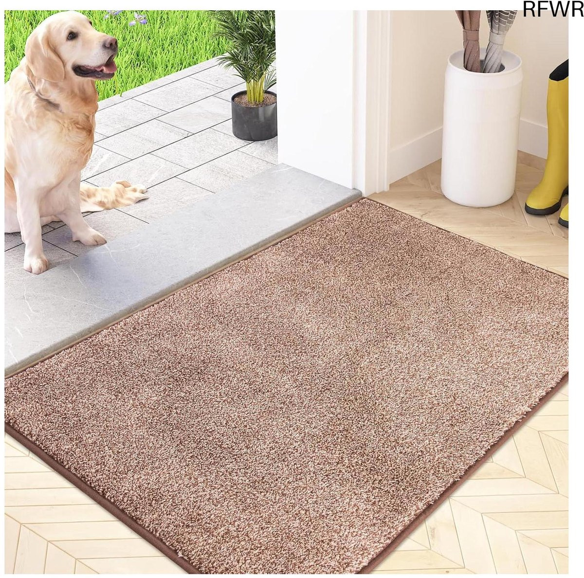 RFWR Antislip Voetmat - Wasbare Waterabsorberende Microvezel Deurmat voor Honden en Entrees