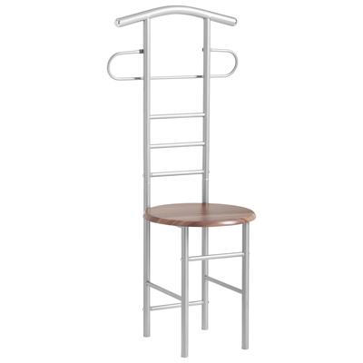 Herrendiener INOSIGN "TOPSELLER", silber (chrom, nussbaumfarben), B:53cm H:118cm T:47cm, MDF, Metall, Herrendiener, Gesamthöhe: 118 cm, Sitzhöhe: 48 cm