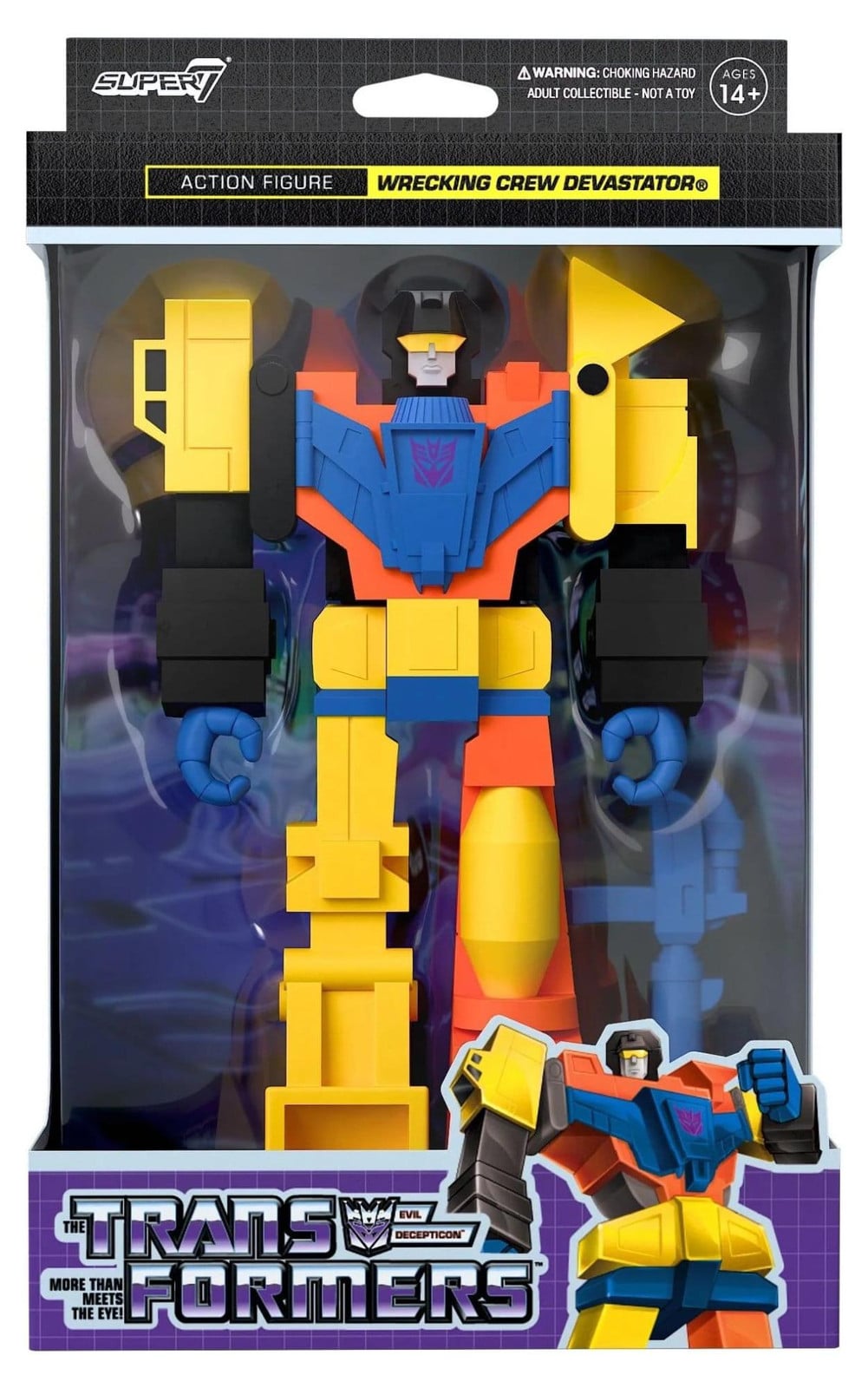 Super7 Transformers ReAction actiefiguur Devastator, 10 cm