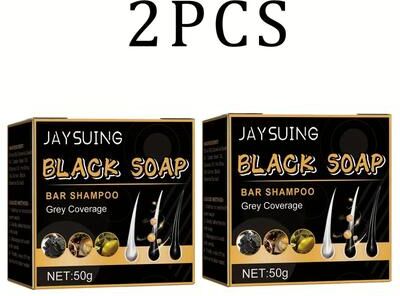 Uplift Essentials Polygonum Multiflorum Black Hair Shampoo Soap Anti Dandruff And Nourishing Repair Bar 2pcs