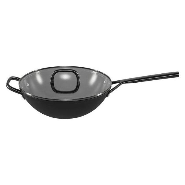 Zwilling Milano Wok mit Glasdeckel (Aluminium, Edelstahl, 30 x 16 cm) (1012528)