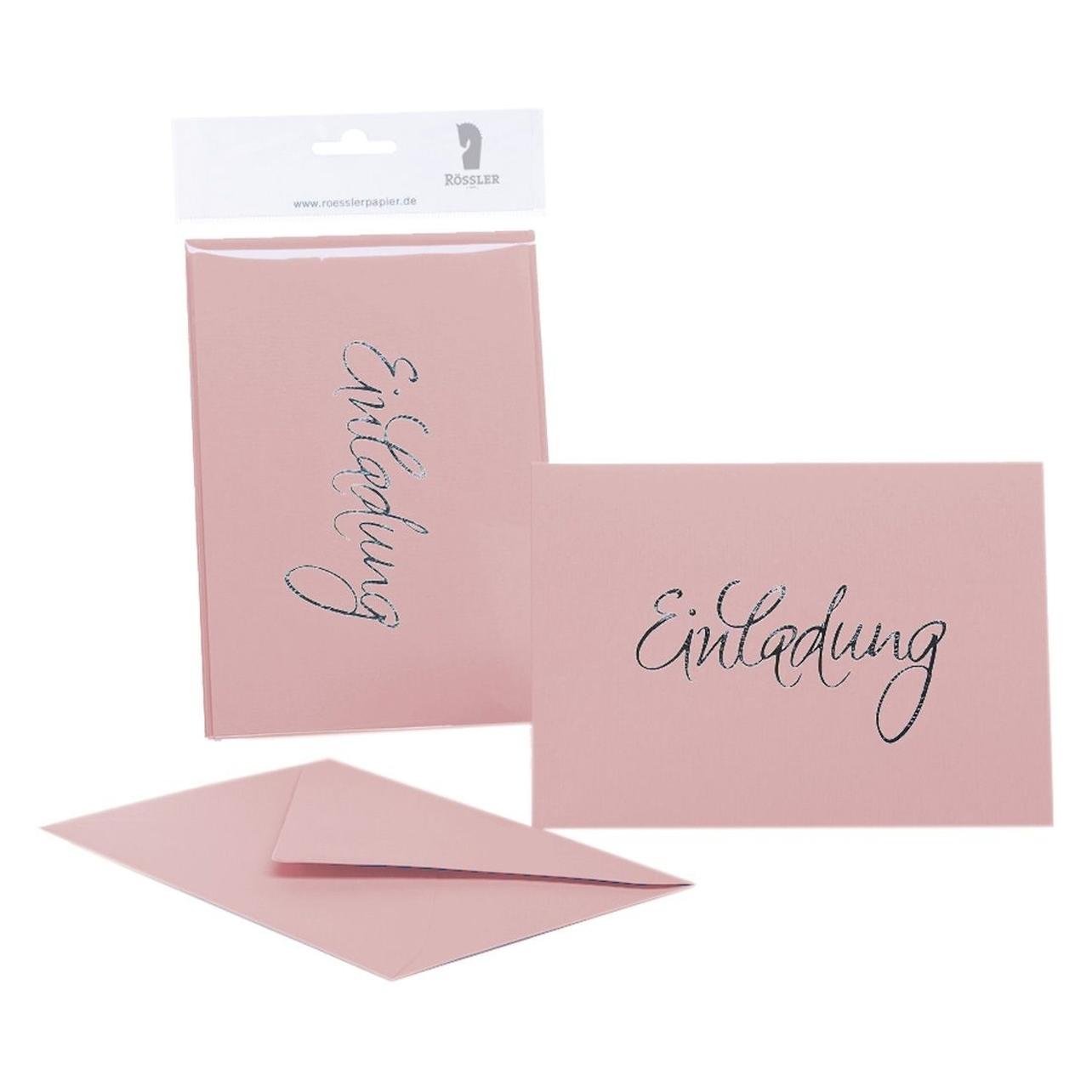 Rössler Briefkarte Einladung rose (8 Stk.) (1181955063)
