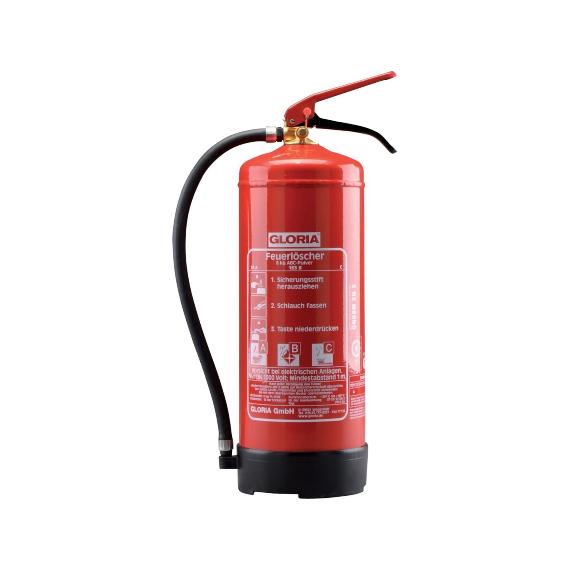 Gloria Pulverfeuerlöscher PD 12 G A 12kg m.Dauerdruck Brandkl.55 A 233 B C m.Wandh. (2141.0000)