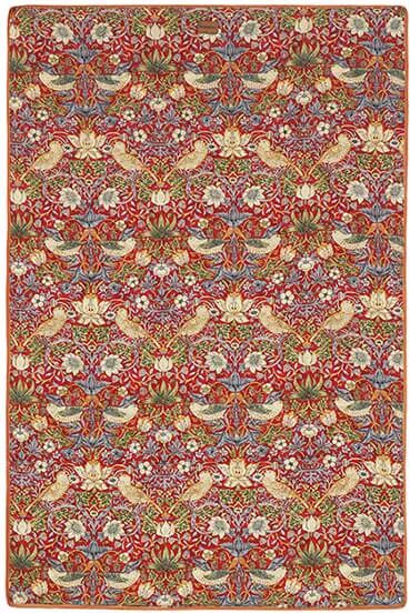 Morris & Co Strawberry Thief Burgundy Pet Blanket
