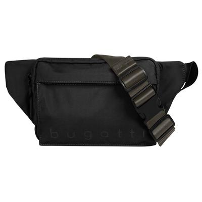 Gürteltasche BUGATTI "BUGATTI Herren, Damen LEGERE", Gr. B/H/T: 34cm x 15cm x 5cm onesize, schwarz, Kunstfaser, unifarben, Taschen Gürteltasche