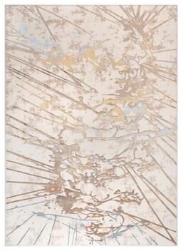 MDA Rugs London Collection Cream/ Brown Abstract Area Rug