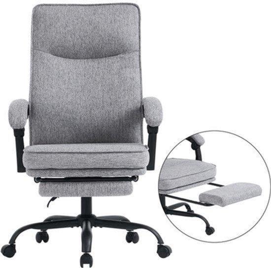 Bürostuhl, grau, mit Stoffbezug - Ergonomische, verstellbare Rückenlehne - Tragfähigkeit: 150 kg - Geeignet für Büro und Homeoffice - Bequemer Drehstuhl