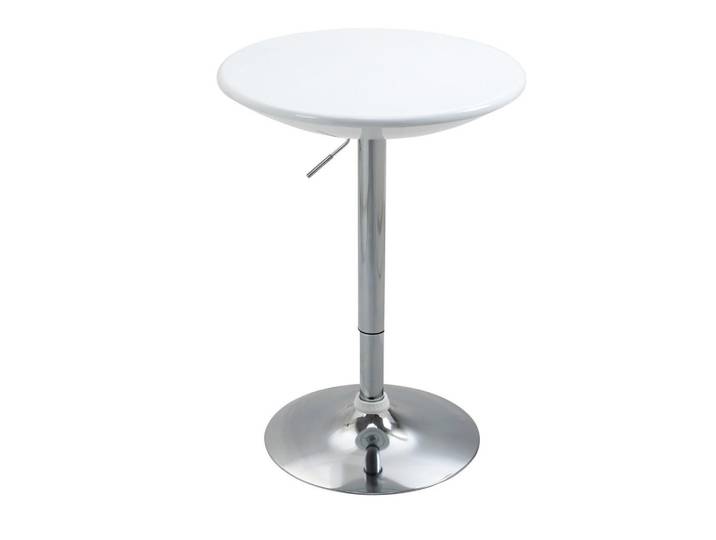 Homcom Bartisch, Metall, ABS-Lackierung, Weiß, 61x97x61 cm, Esszimmer, Barmöbel, Bartische