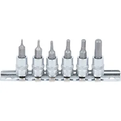 BGS Bit-Einsatz-Satz Antrieb Innenvierkant 6,3 mm (1/4") Innensechskant 1,5 - 6 mm 6tlg. - 5151