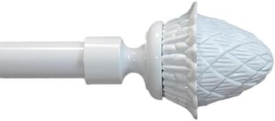 Urbanest Adjustable Artichoke Finial Curtain Drapery Rod Set 5/8-inch