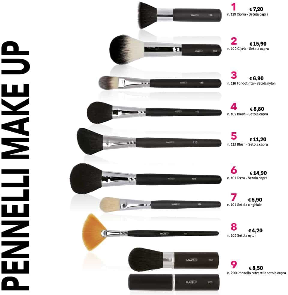 Pennelli make-up trucco professionali 2 ( 371.001)