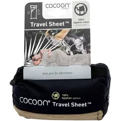Cocoon Leicht-Reiseschlafsack, Rechteck, 220 x 90 cm, ägypt. Baumwolle, khaki