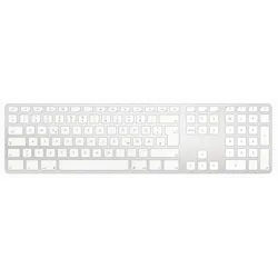 Jenimage Wireless Aluminum Keyboard (US) QWERTZ Bluetooth Akku ergonomisch silber ultraduenn Tastatu (US, Kabellos), Tastatur, Silber