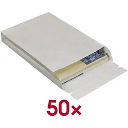 Tyvek 50er-Pack Faltentaschen »E-Commerce« B4 ohne Fenster weiß weiß, 25x35.5 cm