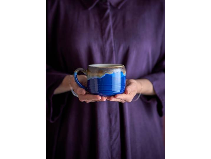 Set de tasses Sheen 4 pièces Ø 11cm Bleu/Bleu foncé