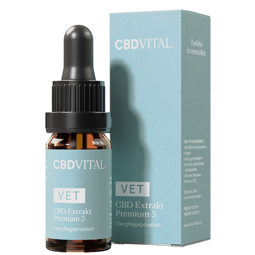 VET CBD Extrakt Premium 5% Vital Tro.f.Hu./Kat 10 ml Tropfen