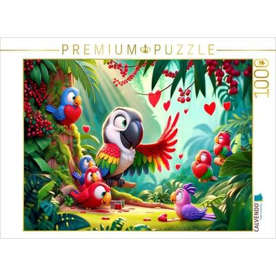CALVENDO Puzzle Herzflüsterer des Dschungels: Der charismatische Papagei | 1000 Teile Lege-Größe 64x48cm Foto-Puzzle für glückliche Stunden