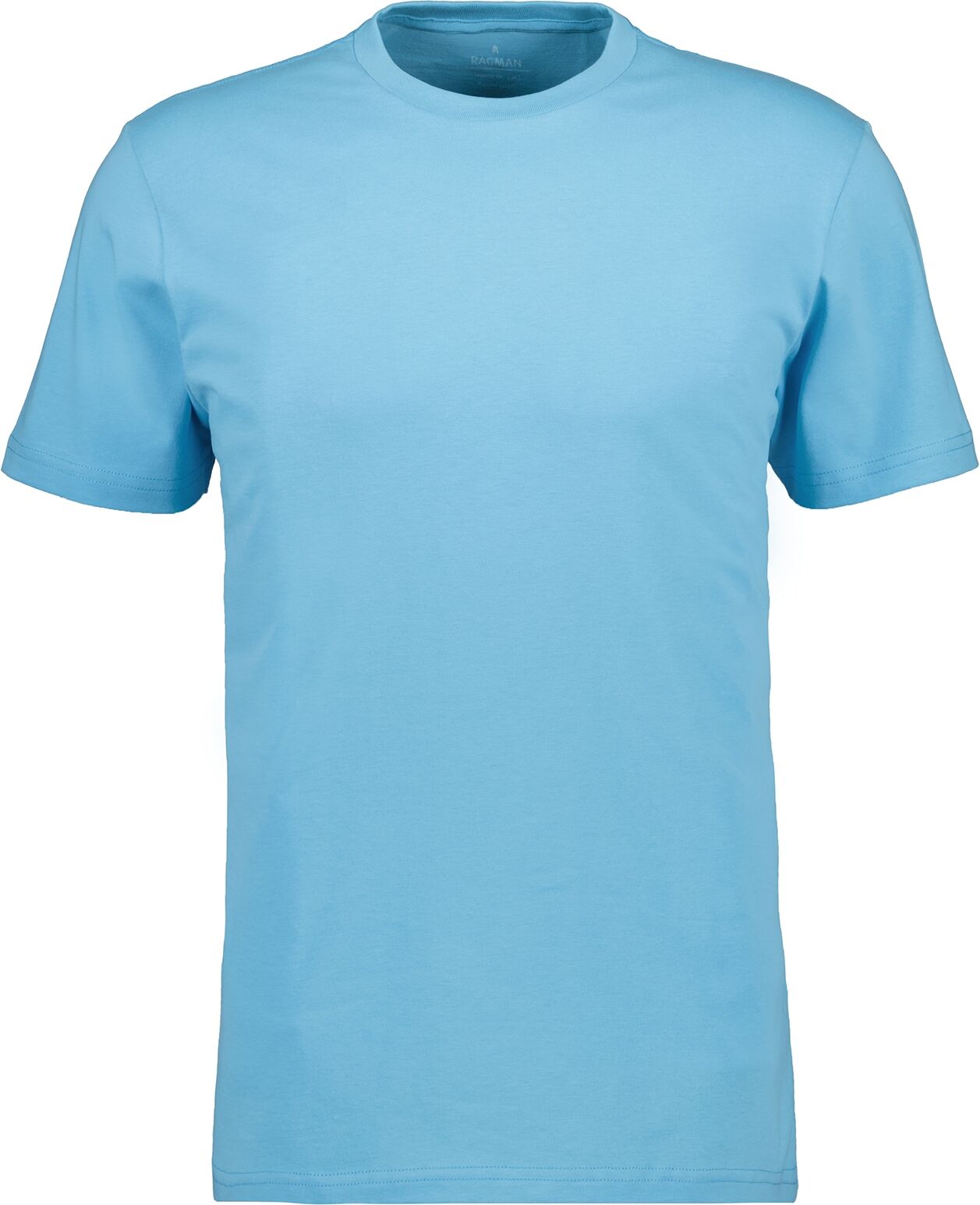 Longshirt RAGMAN, Herren, Gr. 118, blau (blau, melange, 703), Baumwolle, Rundhals, Shirts Longshirt blau, melange, 703 118