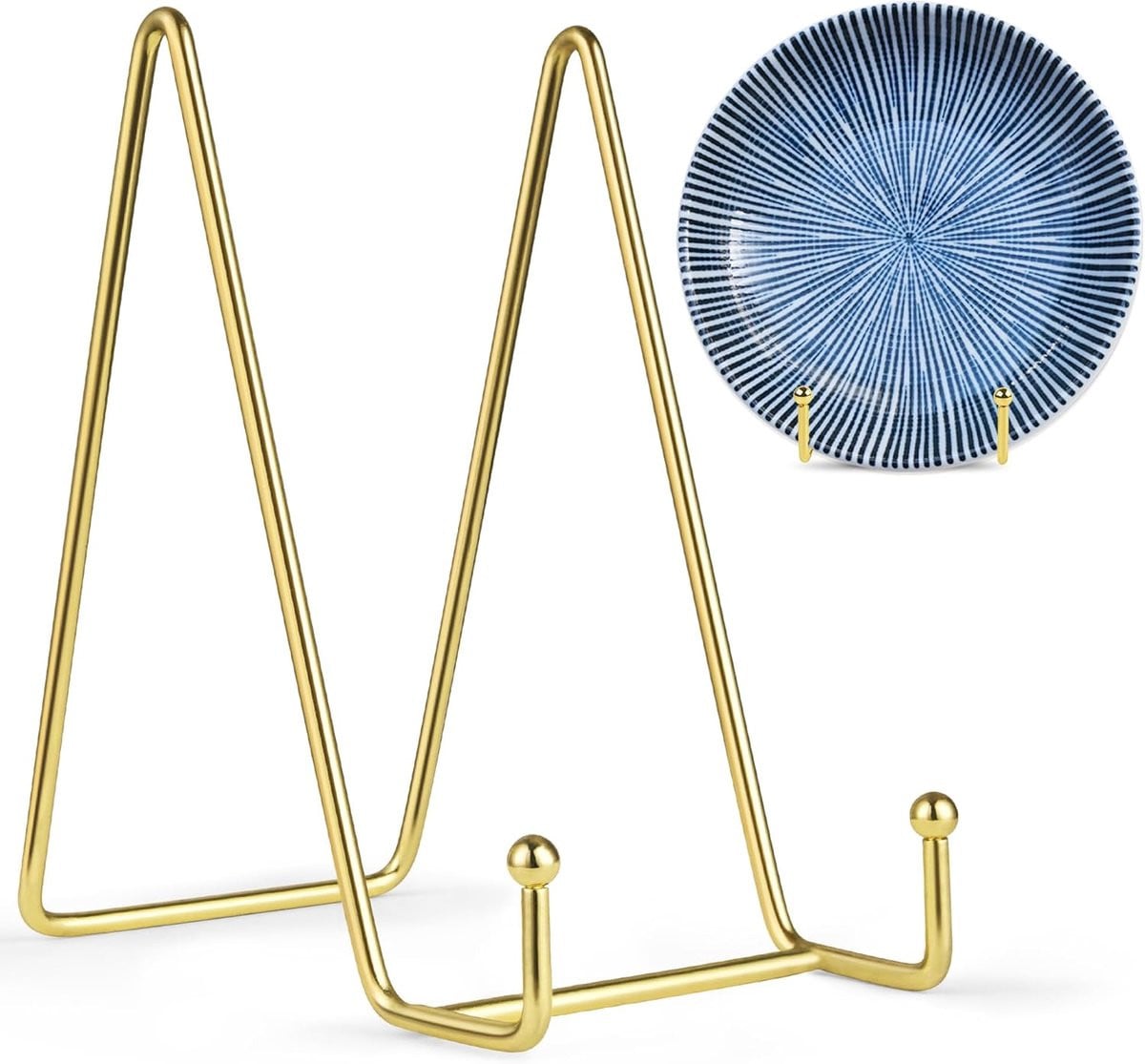 Gouden metalen plaatdisplaystandaard van 6 inch voor foto's en decoratie