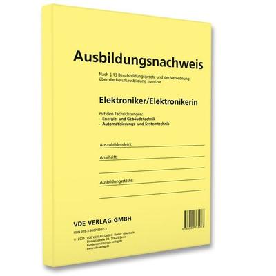 Ausbildungsnachweis Elektroniker/Elektronikerin, von , Vde Verlag, 978-3-8007-6597-3