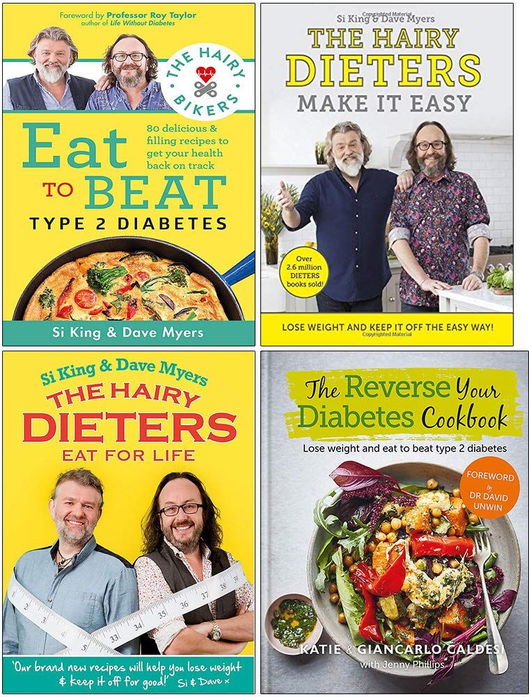 Seven The Hairy Bikers 4 Books Collection Set - Eat to Beat Type 2 Diabetes, Make It Easy, Eat for Life, [Hardcover] The Reverse Your Diabetes Cookbook