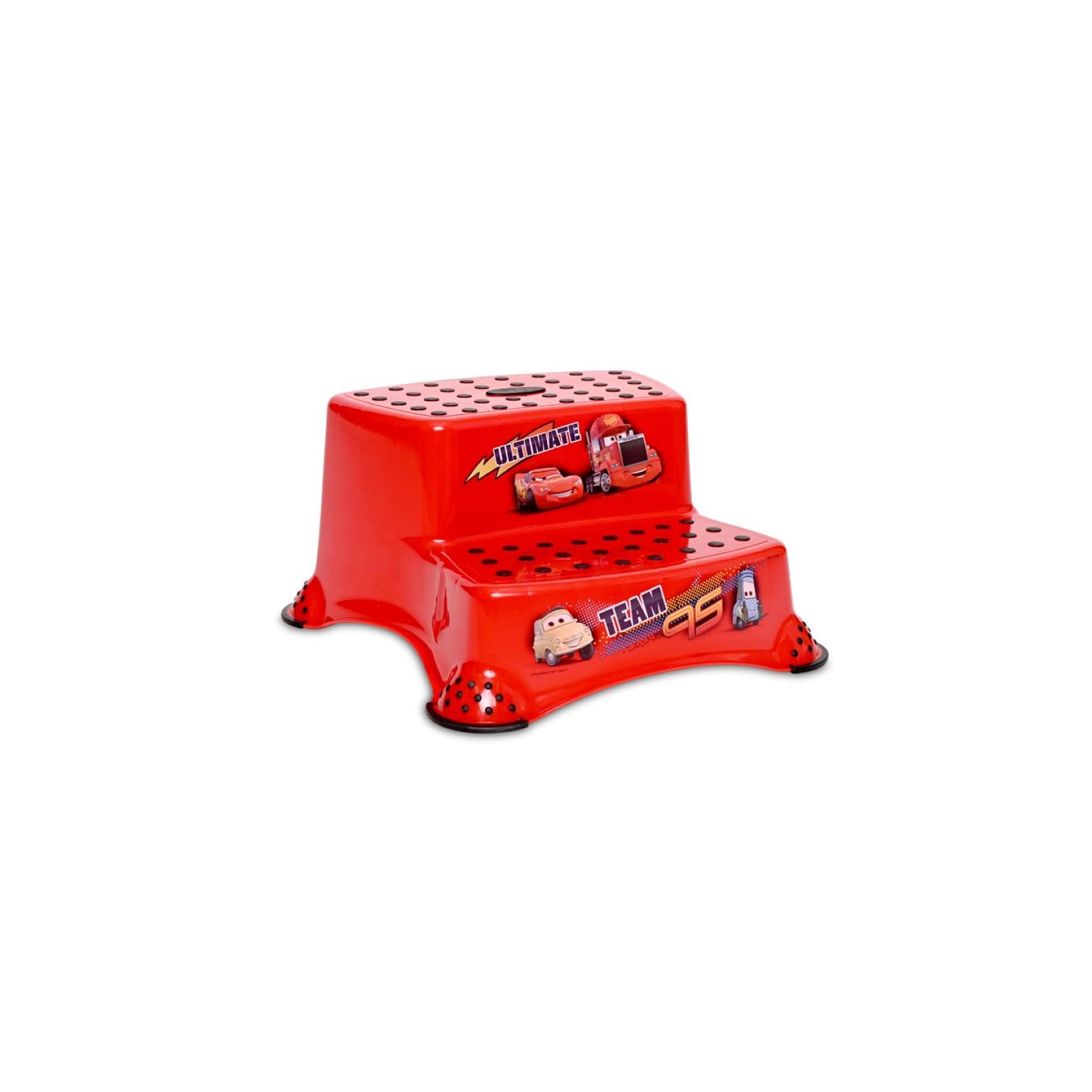 Lorelli Kinder Badhocker, zweistufig, Tritthocker, Gummi-Noppen, rutschfest rot