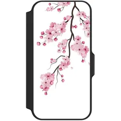 Nivocase Klapphülle für Apple iPhone 13 Mini Handyhülle aus Kunst Leder NIVOflip schwarz Asien Japan (Apple iPhone 13 mini), Smartphone Hülle, Schwarz