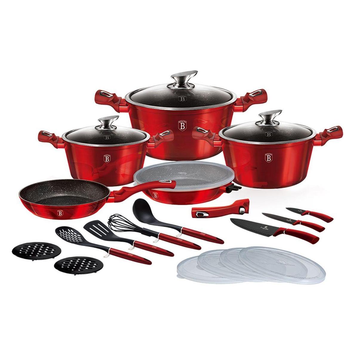 BerlingerHaus Pot set 22 pcs. Burgundy Metallic Line I BH / 7180 (21422217)