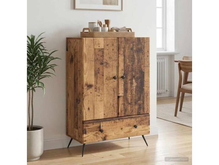 Jkghdrt Sideboard Altholz 66 x 34,5 x 95 cm Holzwerkstoff Zeitloses Design, vielseitig einsetzbar, reichlich Stauraum, unkomplizierte Montage, stabiler Holzwerkstoff