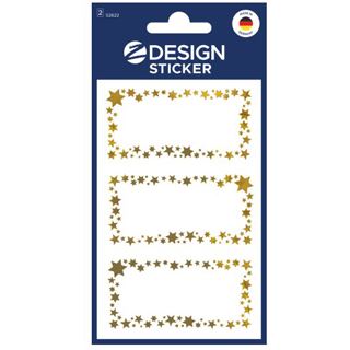 AVERY Zweckform Aufkleber Sterne, gold, 6 Etiketten
