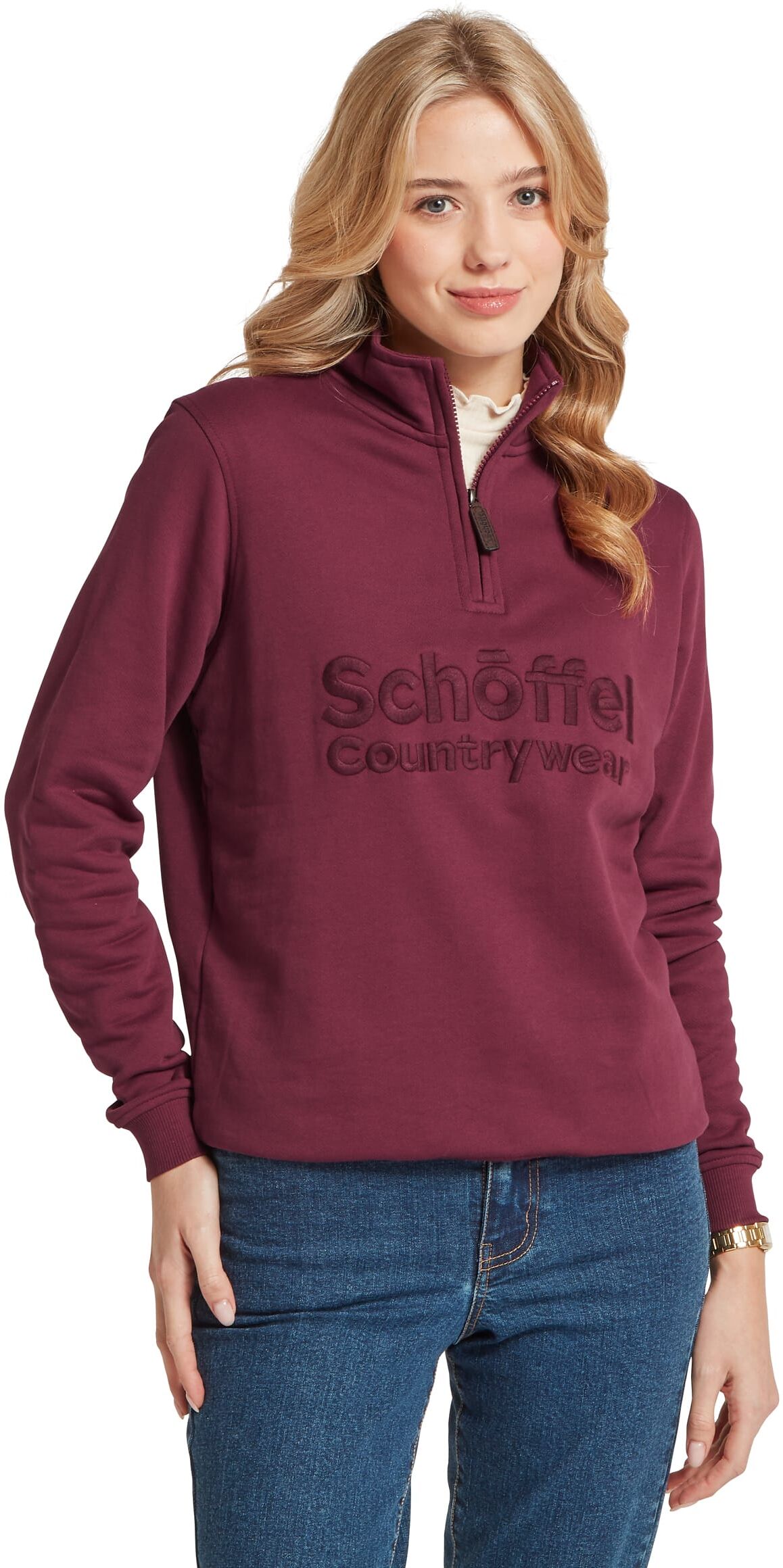 Schöffel Country St Issey Sweatshirt - Red - Size UK18 - Women