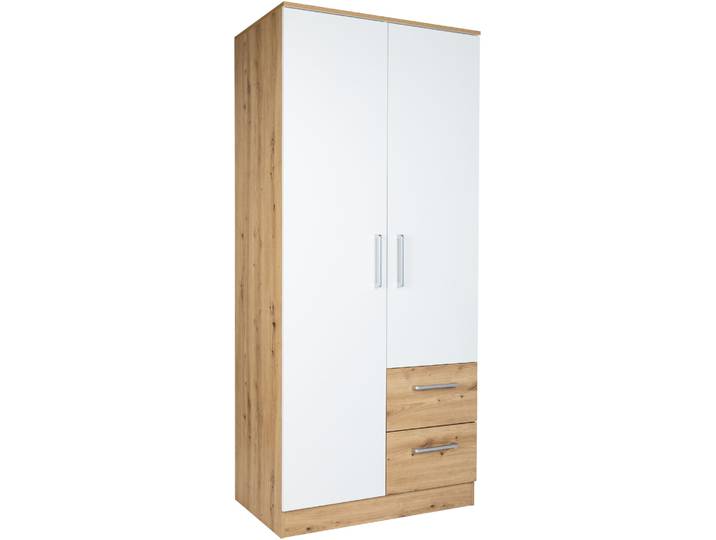 Kleiderschrank HOME AFFAIRE, beige (artisan, oak, nachbildung), B:90cm H:201cm T:54cm, Hartfaserplatte, Holzwerkstoff, Kunststoff, Schränke, Kleiderschrank