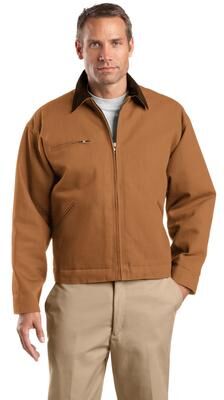 CornerStone TLJ763 Tall Duck Cloth Work Jacket in Brown/Brown size Large/Tall   Polyesterfill
