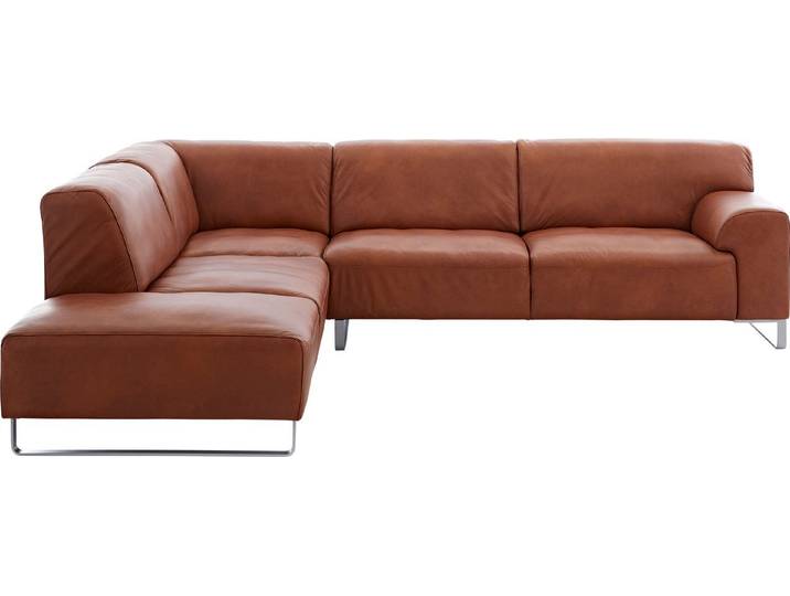 W.SCHILLIG Ecksofa ALESSIO Breite 271cm, bequem, elegant, L-Form, hochwertiger Metallbügelfüß, Long-Life-Leder