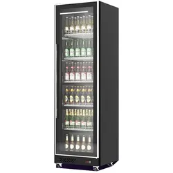 CombiSteel Mobiler Flaschenkühlschrank mit 1 Glastüren Getränkekühlschrank Kühlschrank Gastro 387 L 0/10°C ISO 48 mm