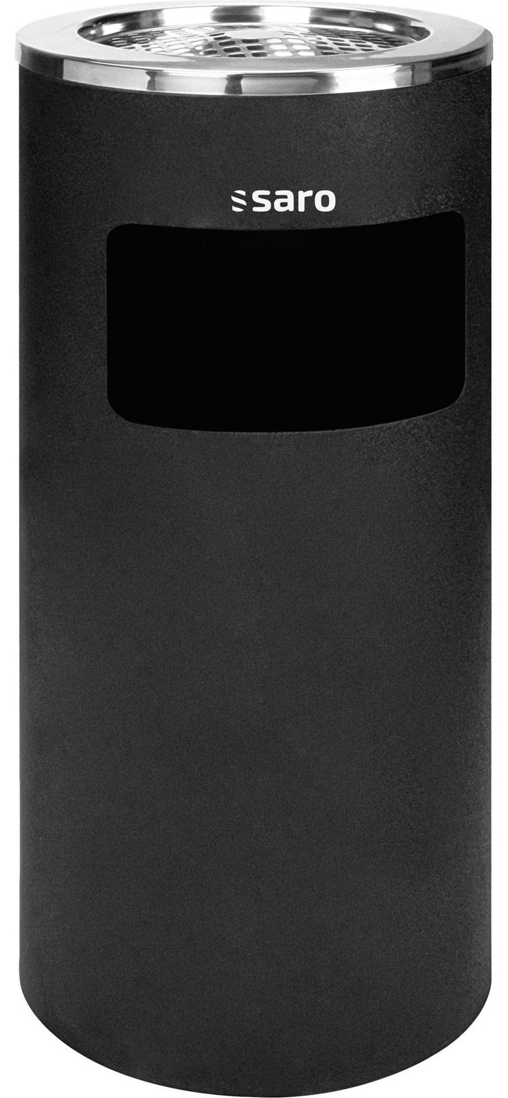 Saro AF 202 AB afvalbak voor rund, 20 l, zwart staal, B: 30 cm, D: 30 cm