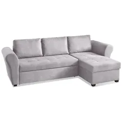 BOOOM Ecksofa Lasse Stoff Silver