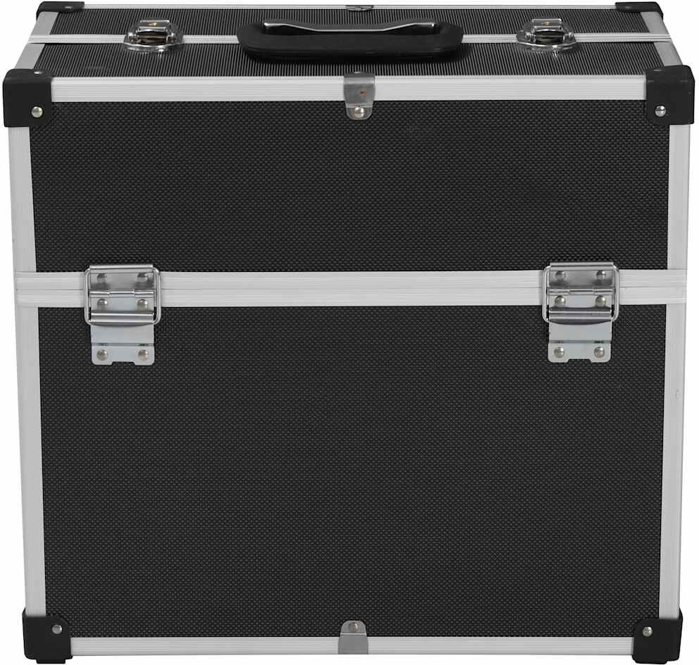 vidaXL Boîte à outils 38x22,5x34 cm Noir Aluminium