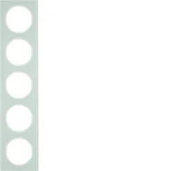 Berker 10152209 Rahmen 5fach R.3 Glas, polarweiß