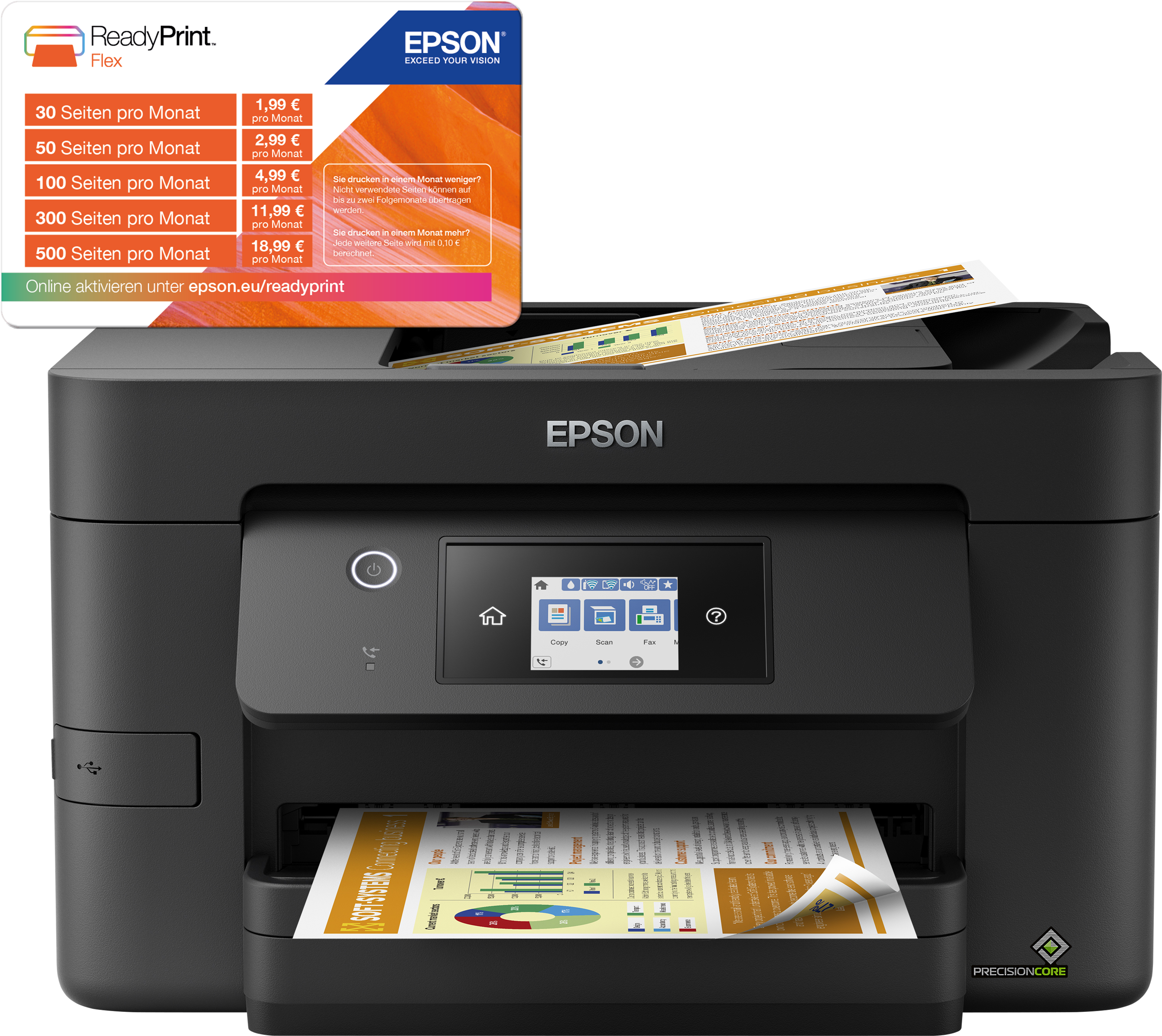 EPSON WorkForce Pro WF-3820DWF Multifunktionsdrucker Scanner Kopierer Fax WLAN C11CJ07403