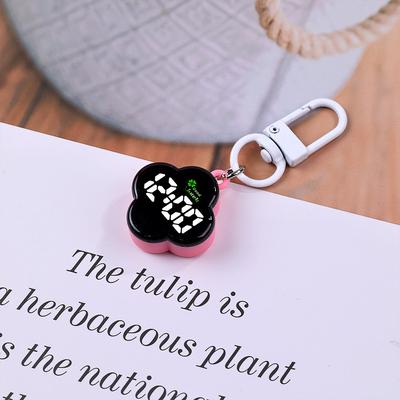 Fusion Finds Cute Electronic Watch Clover Flower Bag Pendant Digital Watch For Students & Children rose Red