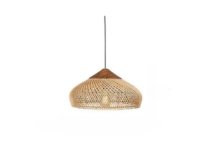 Lampe de plafond en rotin tissé à la main japonaise, décoration créative pour le salon, la salle à manger, lustre vintage, luminaire suspendu